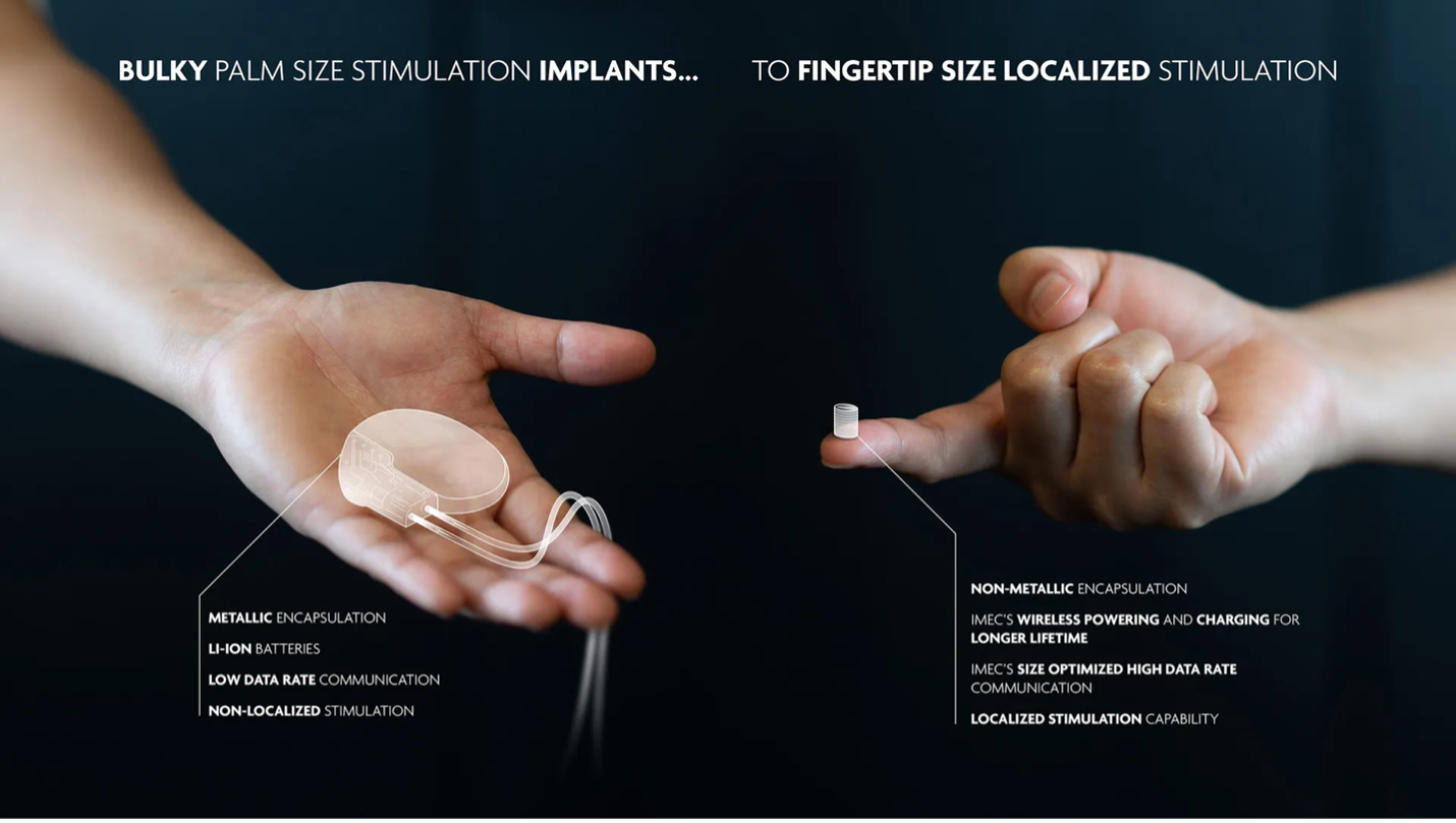 Two hands with medical devices
