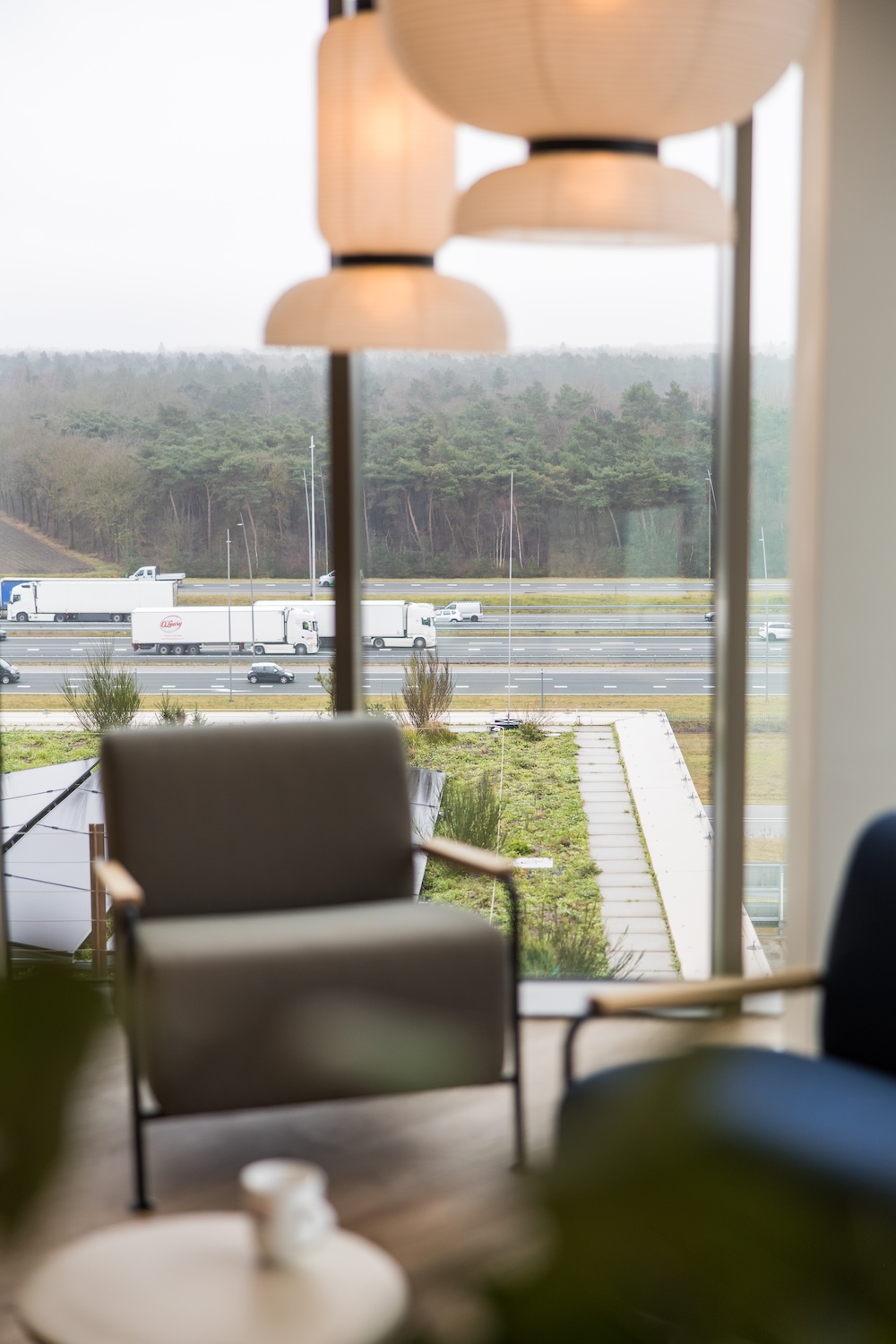 View to outside from an office building