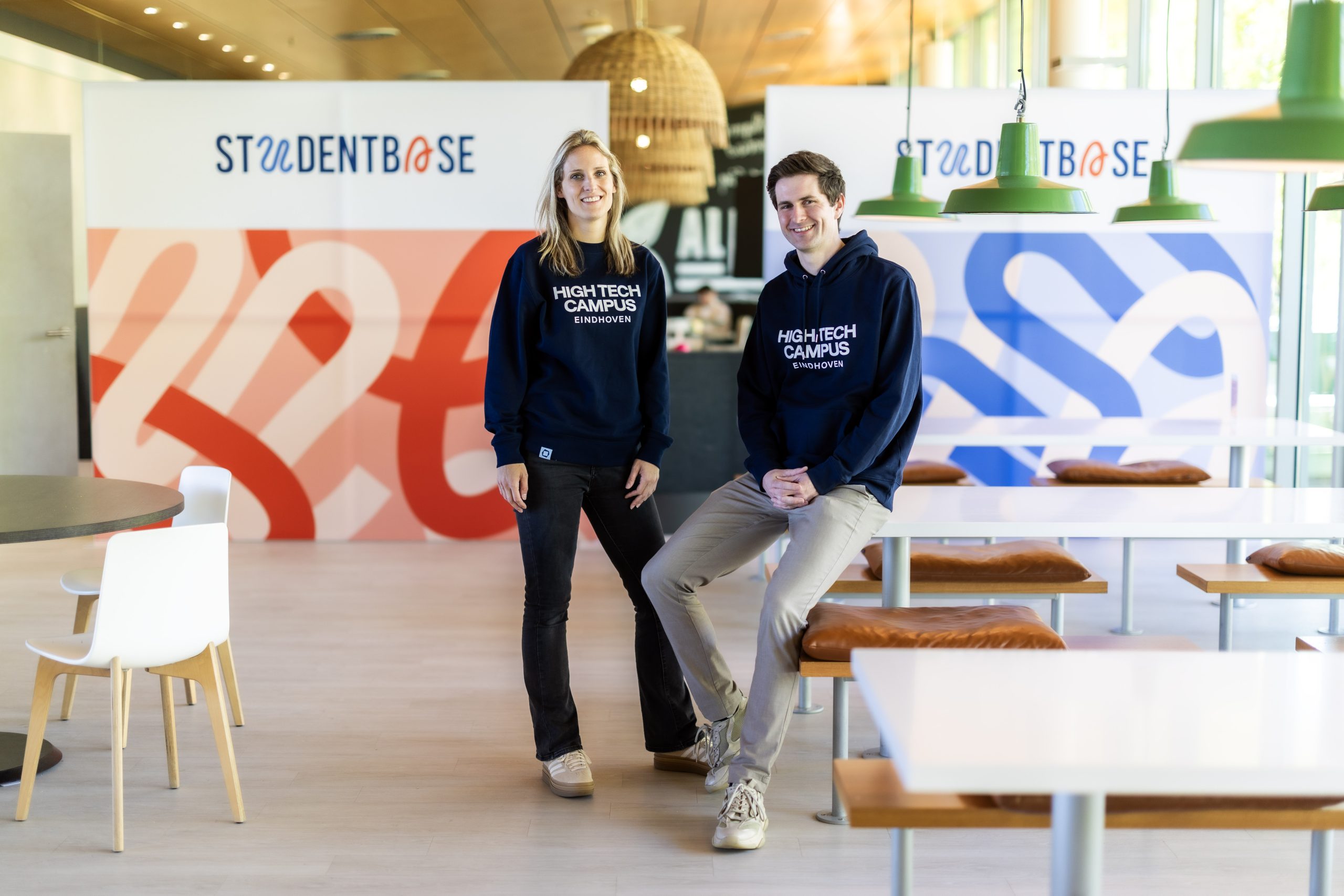Man and woman at Student Base at High Tech Campus