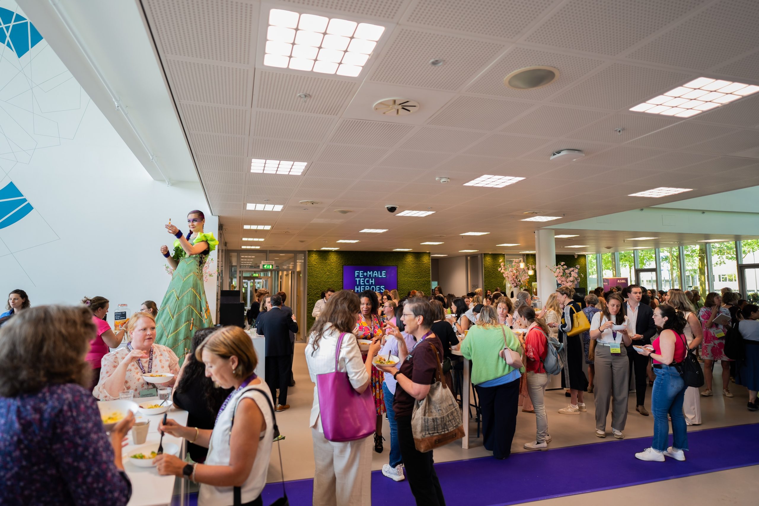 Large group of people networking