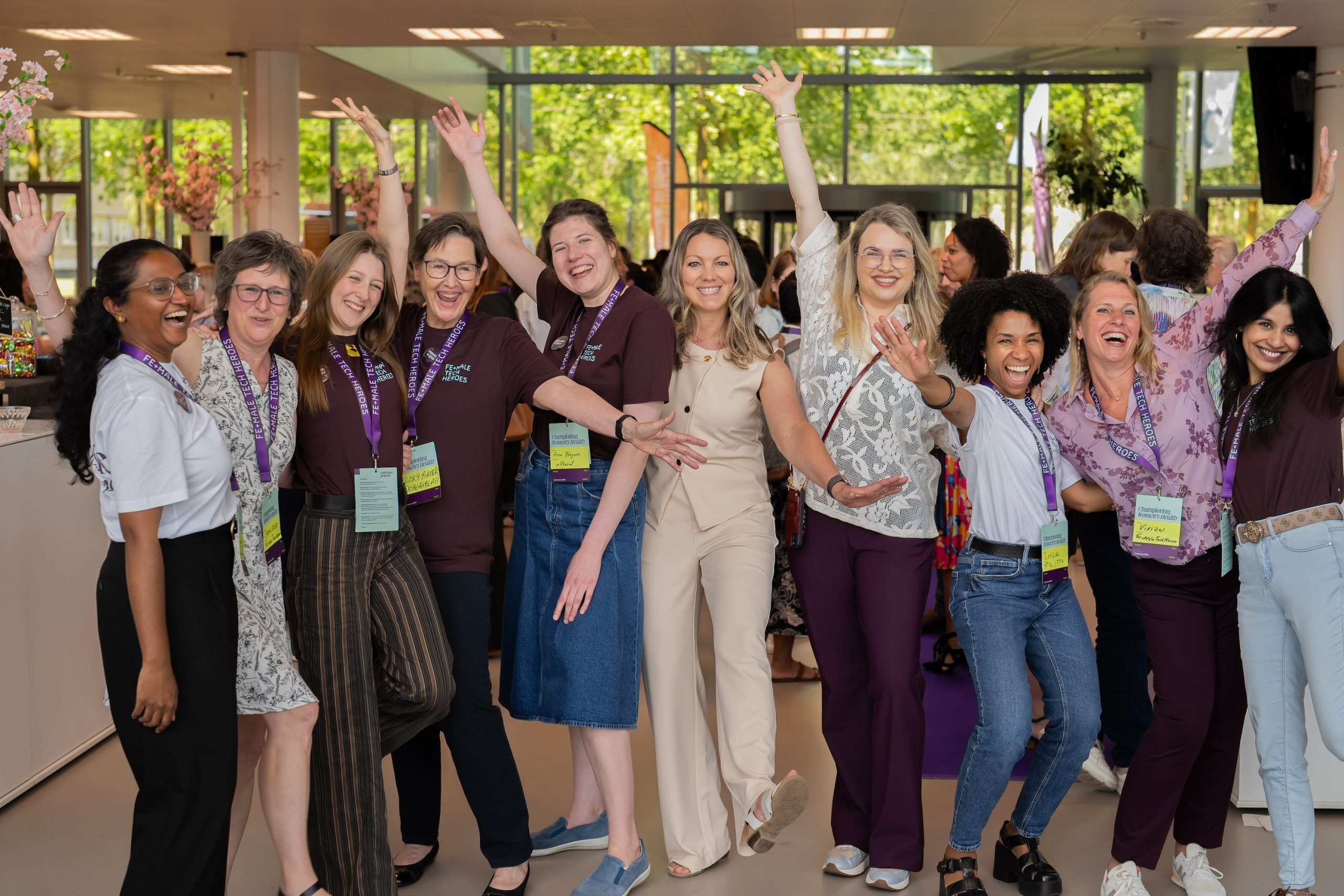 A group of ladies celebrating